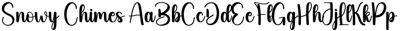 Snowy Chimes font