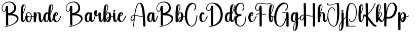 Blonde Barbie font