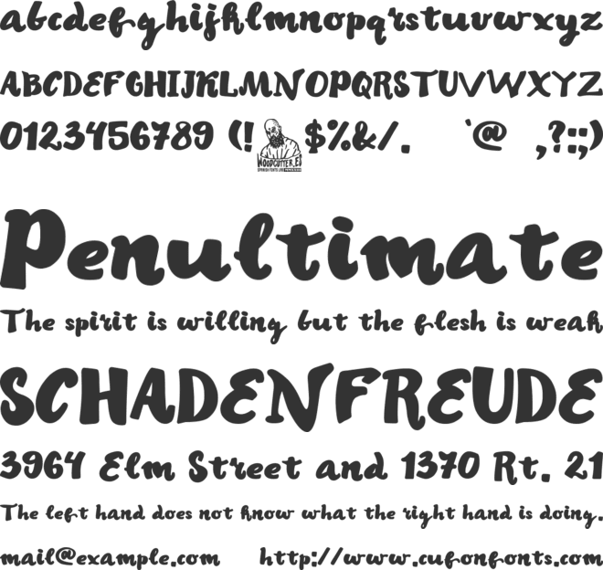 Cool Brotherhood font preview