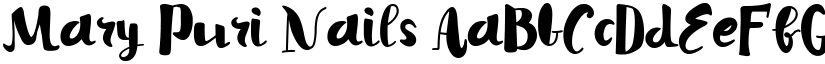 Mary Puri Nails font