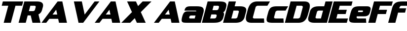 TRAVAX font