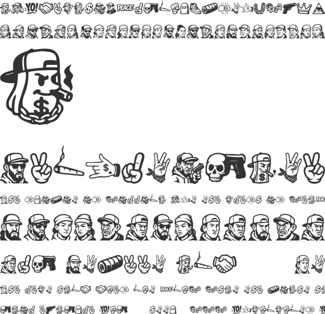 Gangsta Paradise font preview