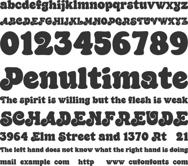 Chunky Beard font preview