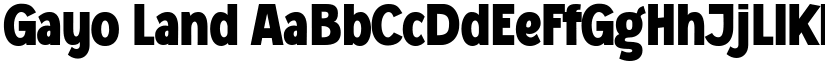 Gayo Land font download