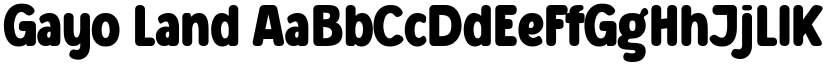 Gayo Land font