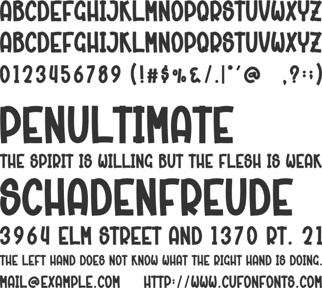 Santa December font preview