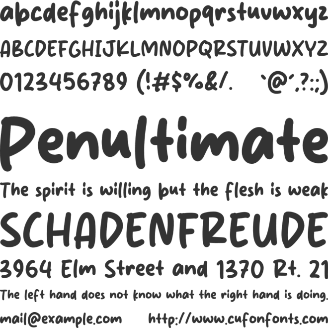 Cashew Nut font preview