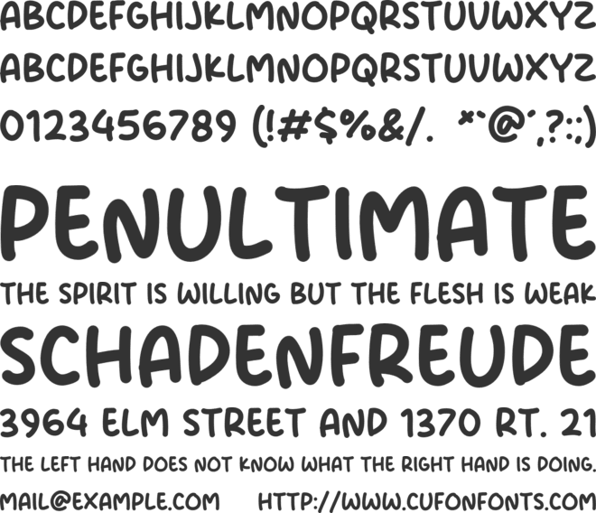 Apple Baker font preview