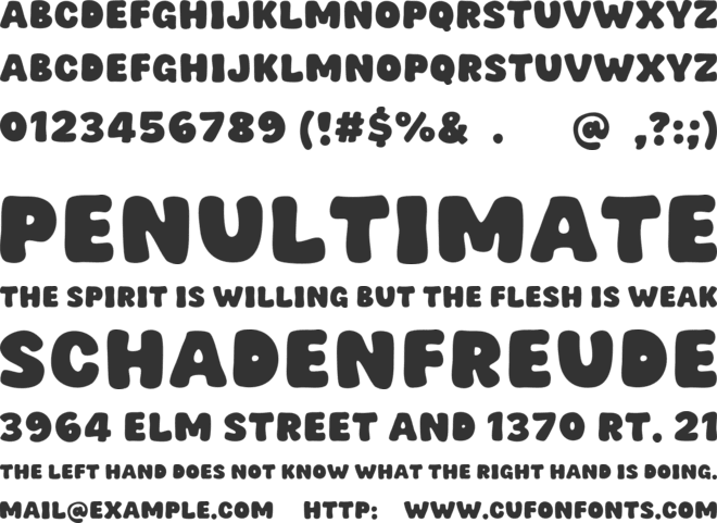 Most Sky font preview