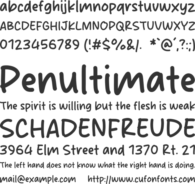 Promise Month font preview