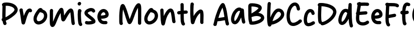 Promise Month font