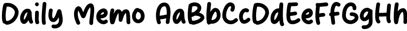 Daily Memo font