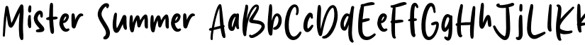 Mister Summer font