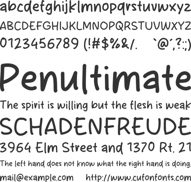 Locking Time font preview