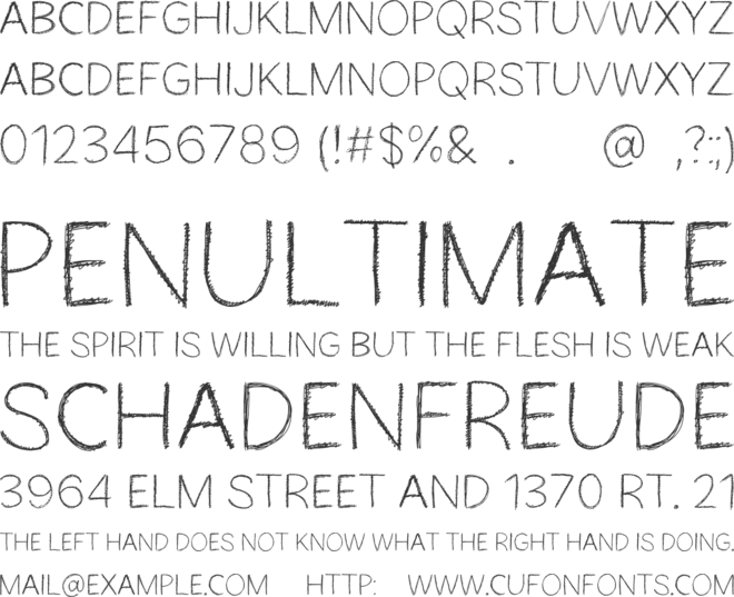 Silent Thinker font preview
