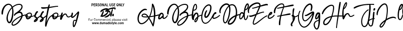 Bosstony 1 font download