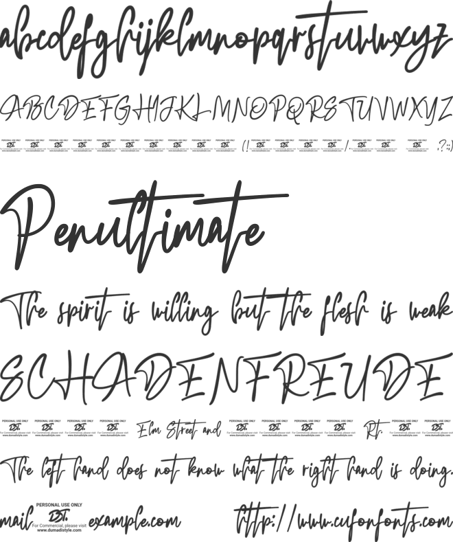 Bosstony 3 font preview