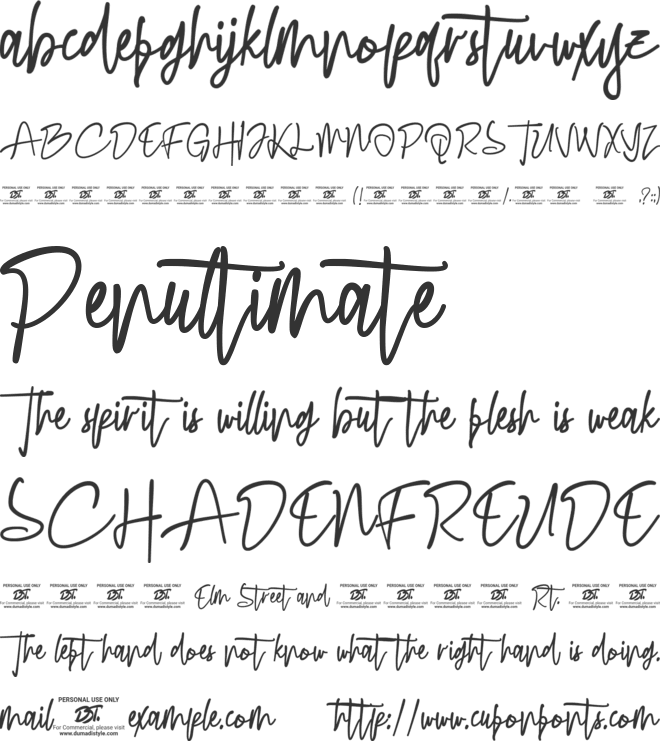 Bosstony 4 font preview