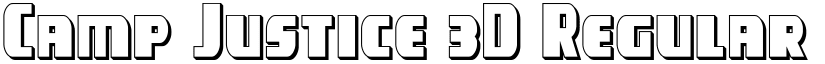 Camp Justice 3D Regular font