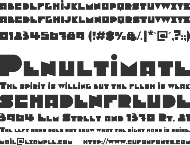 Cinema 40s font preview