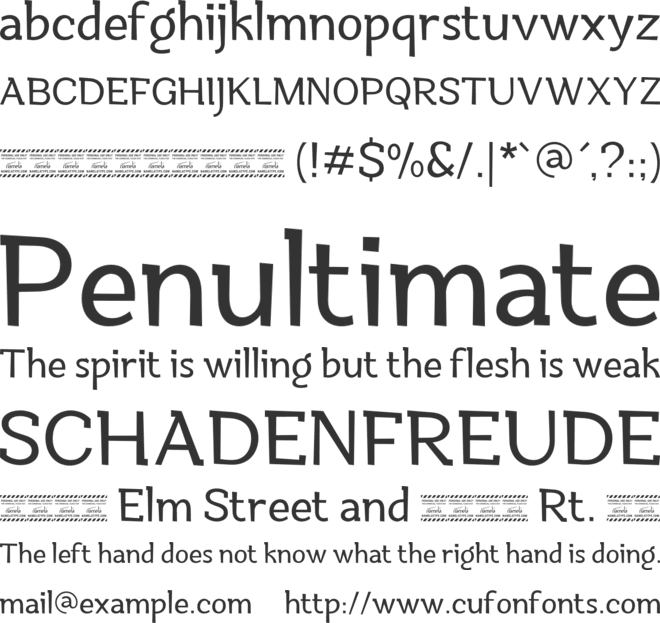 Dubidam font preview