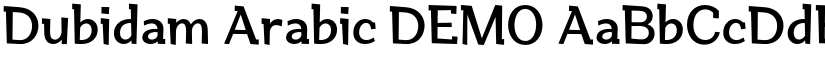 Dubidam Arabic DEMO font