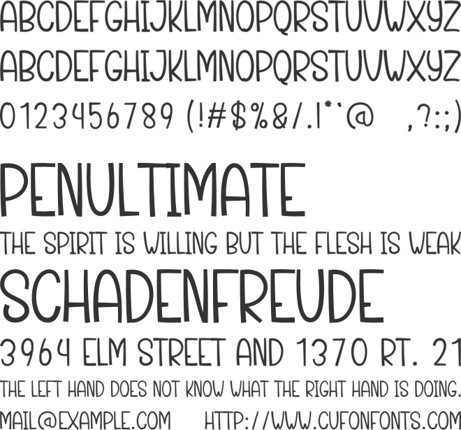 Surprise Birthday font preview