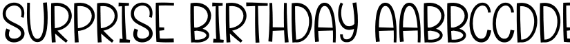 Surprise Birthday font
