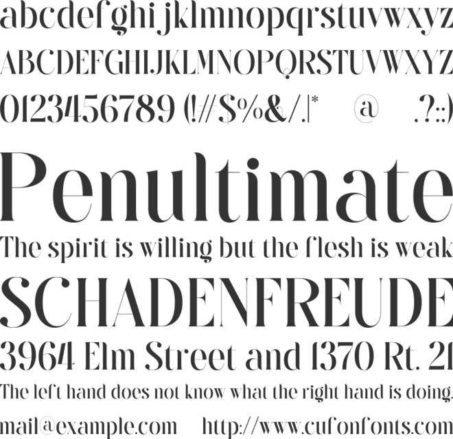 Raintop font preview