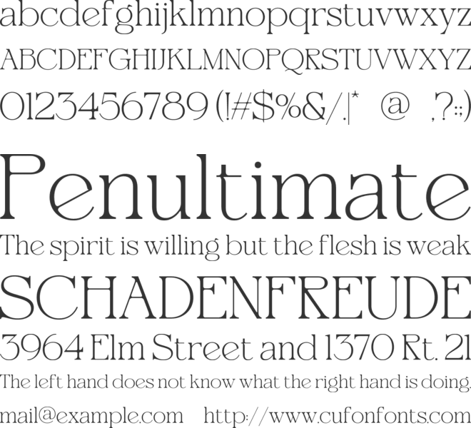 Shuneva font preview