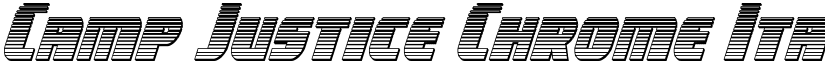 Camp Justice Chrome Italic Italic font