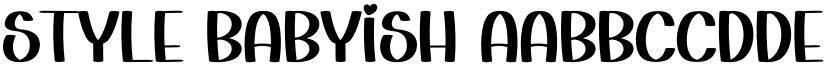 Style Babyish font