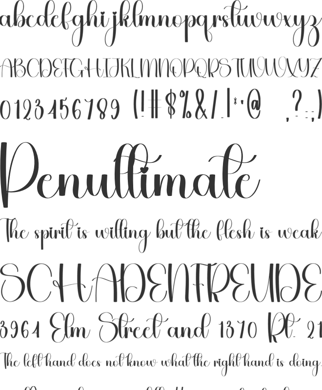 Magical Signature font preview