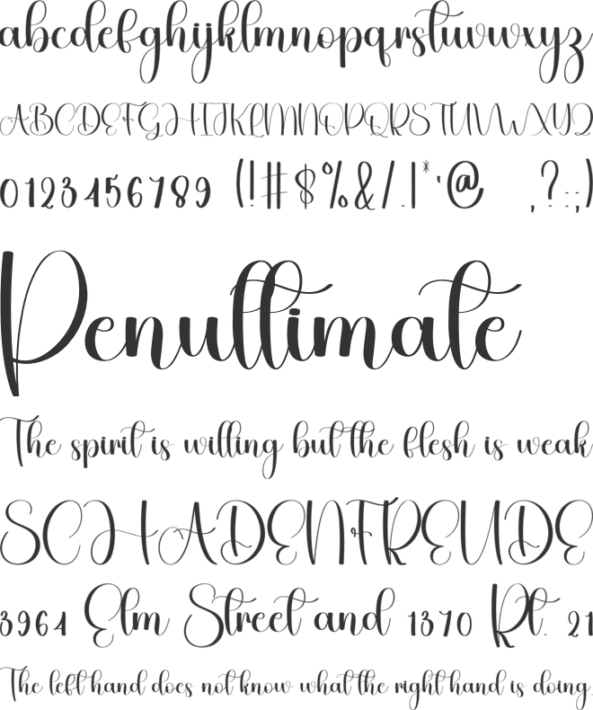 Stylish Baby font preview