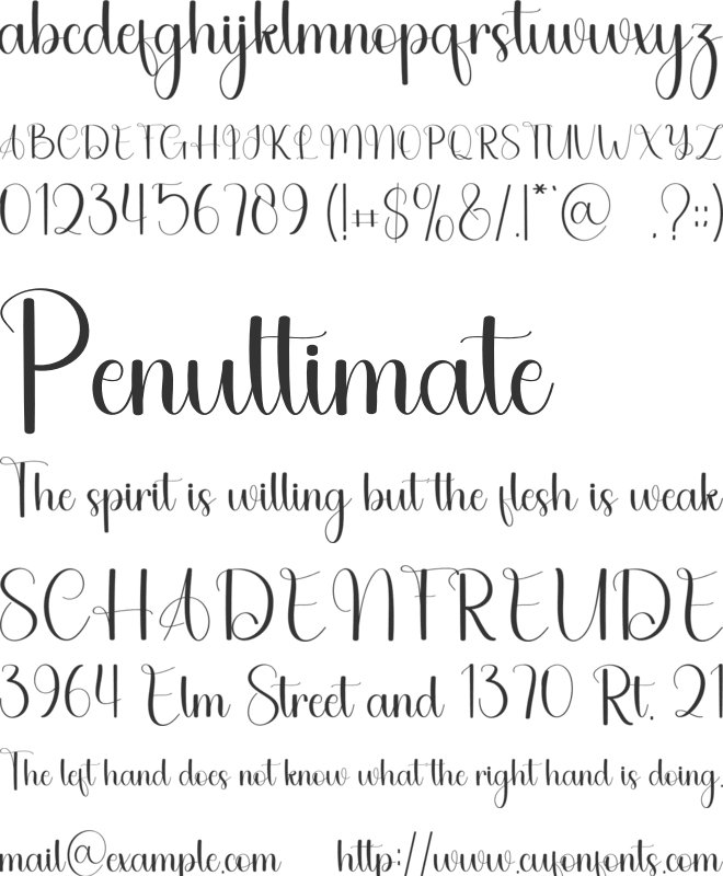 Welcome Happines font preview