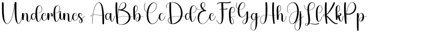 Underlines font