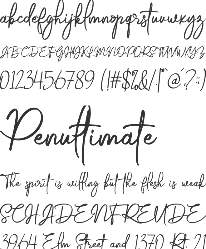 Gabrietha font preview