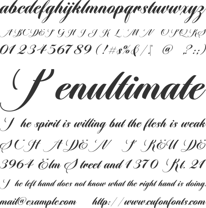 Armelie font preview