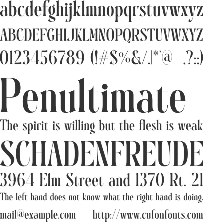 Melione font preview