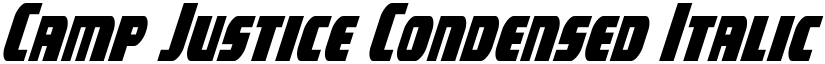 Camp Justice Condensed Italic Condensed Italic font