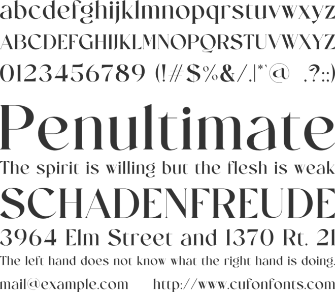 Mending font preview