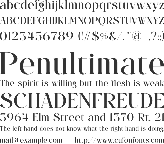 Sellendra font preview