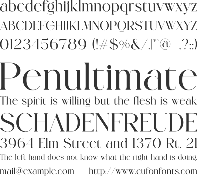 Galviane font preview