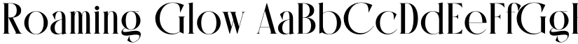 Roaming Glow font