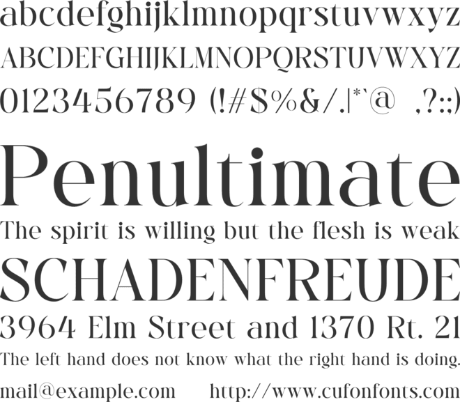 Velvet Shade font preview