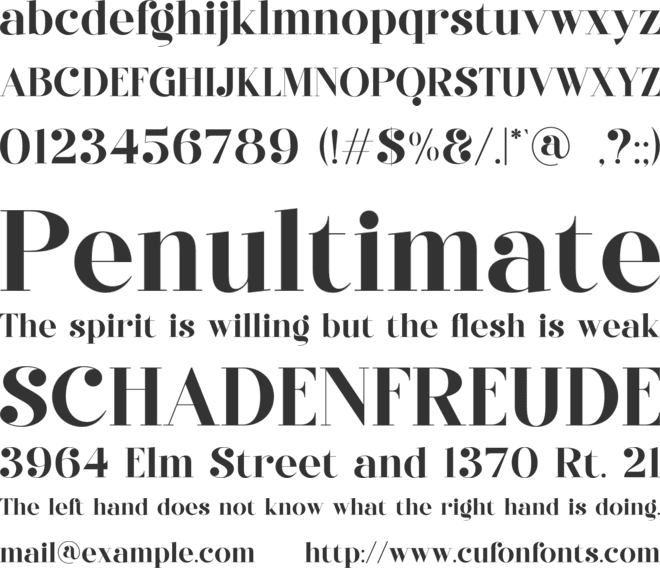 Sangeva font preview