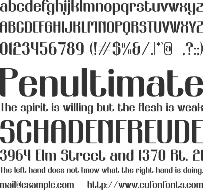 Burnout Techniques font preview