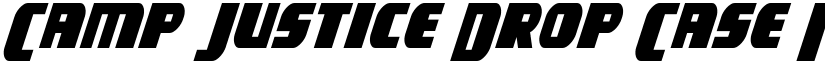 Camp Justice Drop Case Italic Italic font