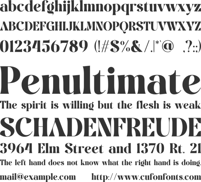 Western Finalist font preview
