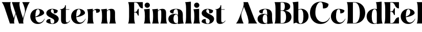 Western Finalist font